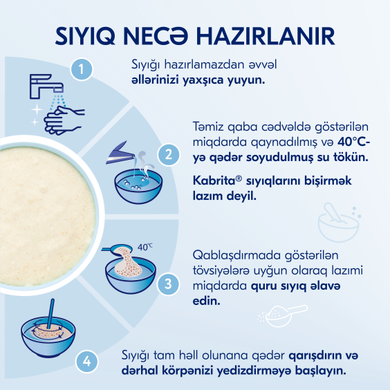 Kabrita<r></r> keçi südü əsasında  alma ərik ilə qarabaşaqlı sıyığı