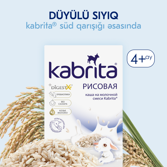 Kabrita<r></r> keçi südü əsasında düyü sıyığı