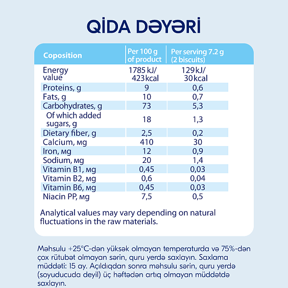 Kabrita<r></r> Uşaq peçenyeləri çoxtaxilli keçi südü ilə