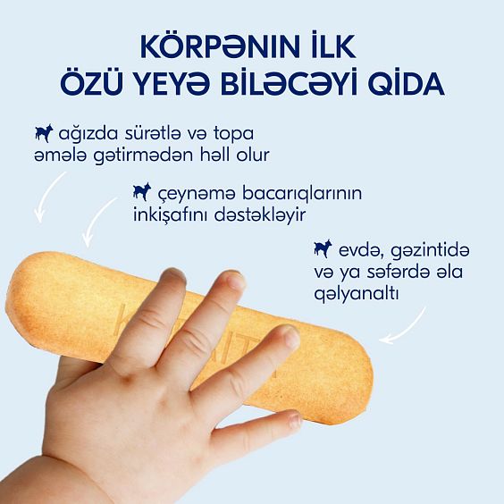 Kabrita<r></r> Uşaq peçenyeləri buğdali keçi südü ilə