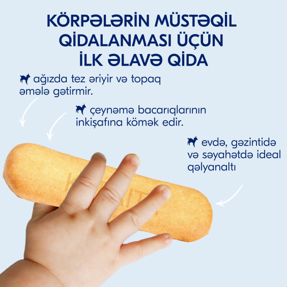 Kabrita<r></r> Uşaq peçenyeləri çoxtaxilli keçi südü ilə