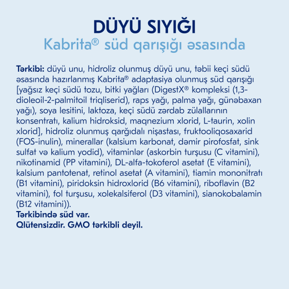 Kabrita<r></r> keçi südü əsasında düyü sıyığı