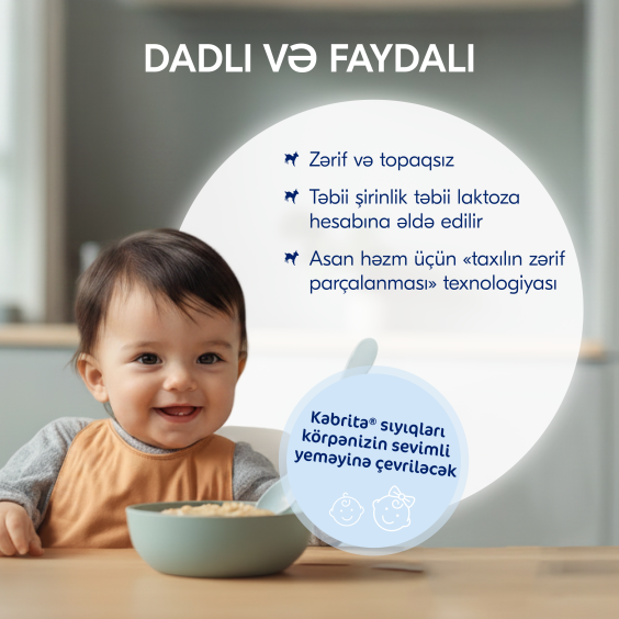 Kabrita<r></r> keçi südü əsasında 7 taxıl banan ilə sıyığı