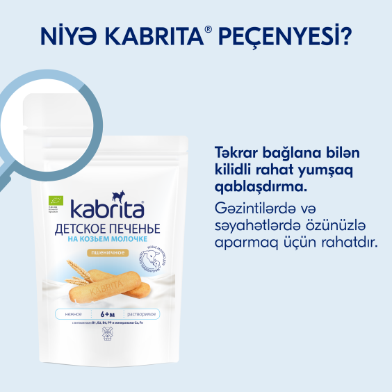 Kabrita<r></r> Uşaq peçenyeləri buğdali keçi südü ilə