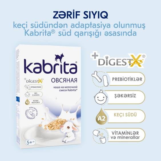 Kabrita keçi südü əsasında yulaf sıyığı