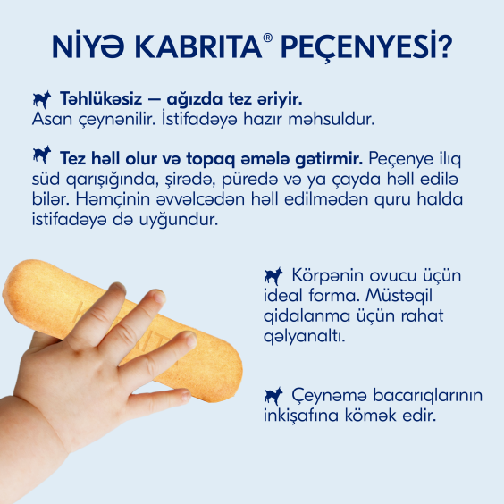Kabrita<r></r> Uşaq peçenyeləri buğdali keçi südü ilə