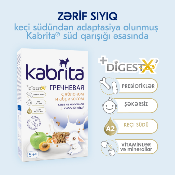Kabrita<r></r> keçi südü əsasında  alma ərik ilə qarabaşaqlı sıyığı